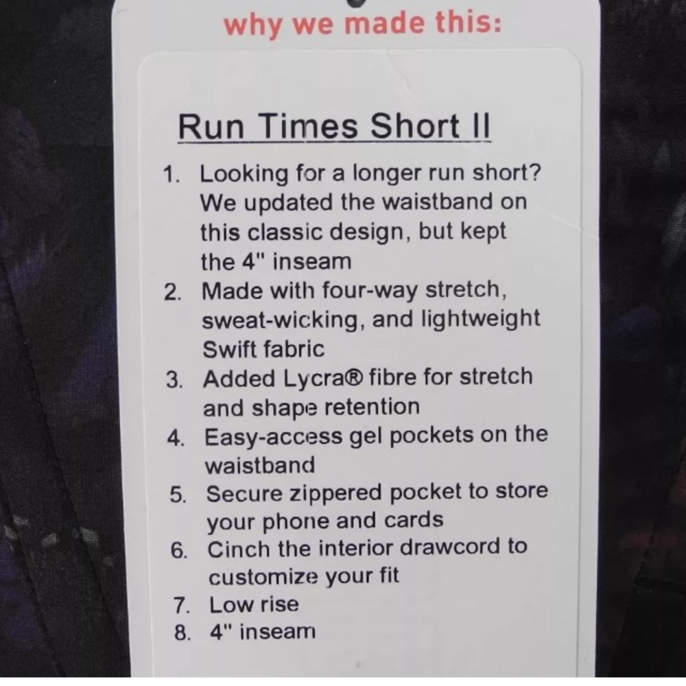 💕Lululemon Run Times Short ll-Frozen Flour… - Picture 11 of 12
